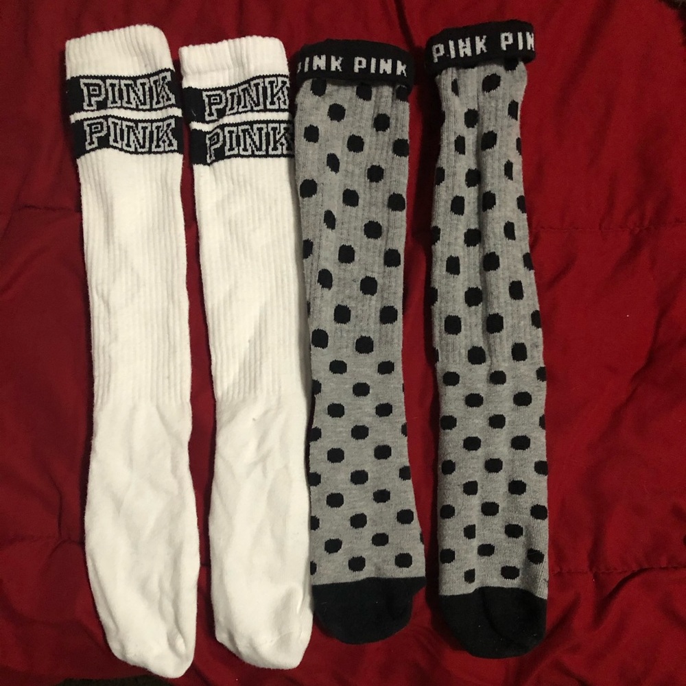 Two pairs of PINK socks